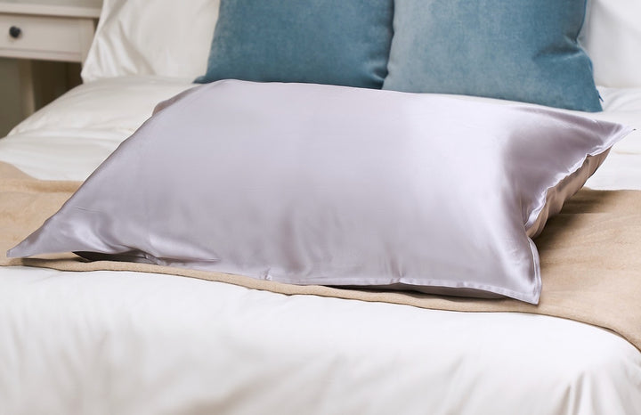 Silver Silk Pillowcase